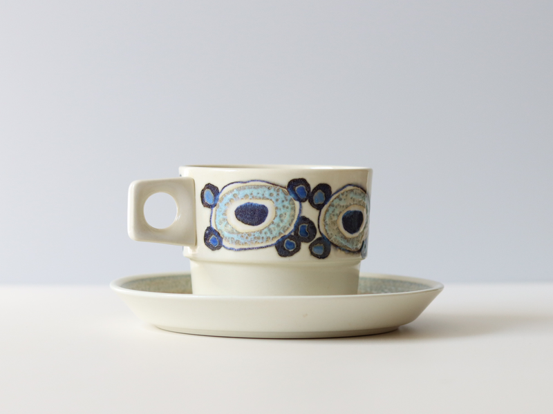 Royal copenhagen （ロイヤルコペンハーゲン） Nucella（ヌセラ） coffee cup saucer blue │ 北欧ヴィンテージ デンマーク 食器 コーヒーカップ 陶磁器