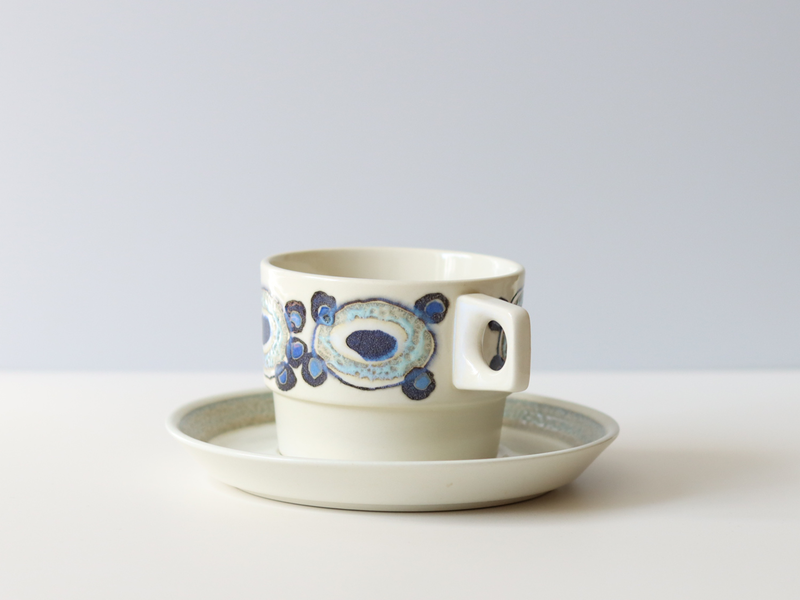 Royal copenhagen （ロイヤルコペンハーゲン） Nucella（ヌセラ） coffee cup saucer blue │ 北欧ヴィンテージ デンマーク 食器 コーヒーカップ 陶磁器