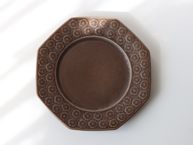 Jens.H.Quistgaard （イェンス・クイストゴー） Azur umbra （アズール アンブラ） side plate octagon │ 北欧ヴィンテージ デンマーク 食器 プレート プラム 陶磁器