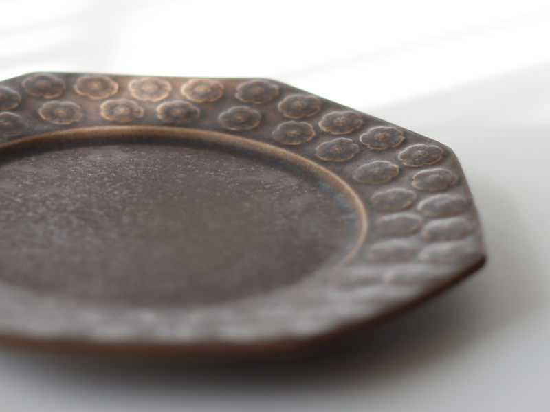 Jens.H.Quistgaard （イェンス・クイストゴー） Azur umbra （アズール アンブラ） side plate octagon │ 北欧ヴィンテージ デンマーク 食器 プレート プラム 陶磁器