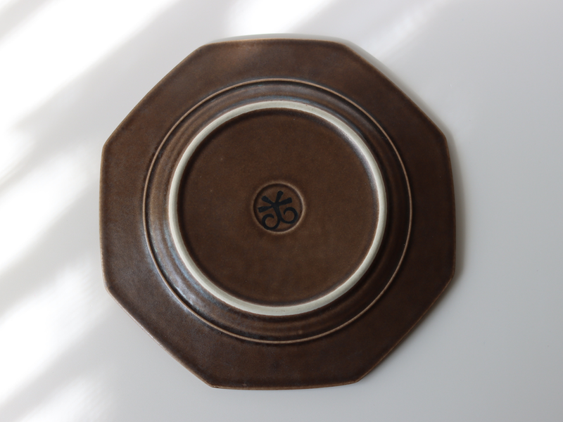 Jens.H.Quistgaard （イェンス・クイストゴー） Azur umbra （アズール アンブラ） side plate octagon │ 北欧ヴィンテージ デンマーク 食器 プレート プラム 陶磁器