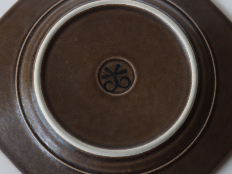 Jens.H.Quistgaard （イェンス・クイストゴー） Azur umbra （アズール アンブラ） side plate octagon │ 北欧ヴィンテージ デンマーク 食器 プレート プラム 陶磁器