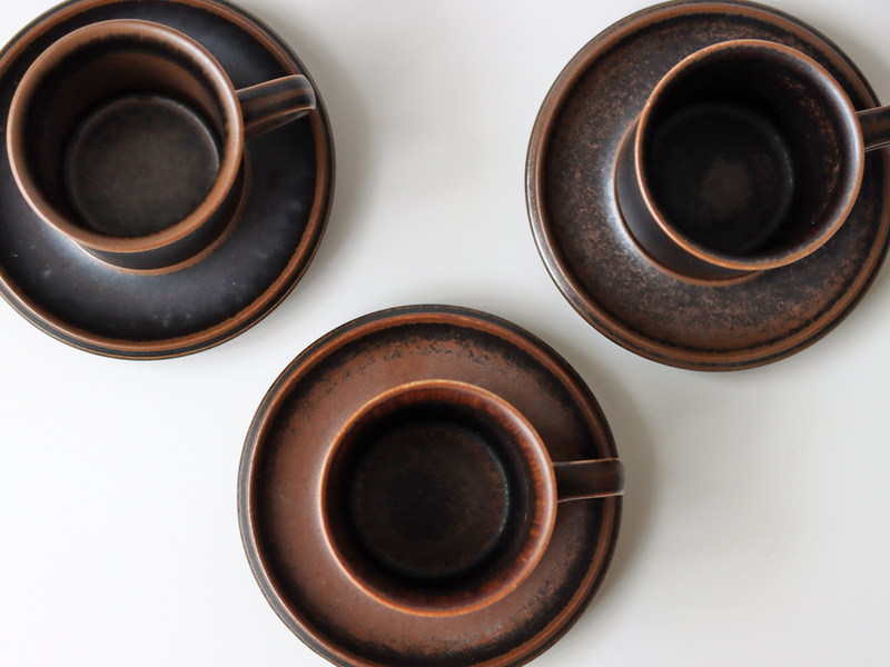 Arabia  （アラビア） Ruska（ルスカ） coffee cup saucer │ 北欧 フィンランド ヴィンテージ コーヒーカップ