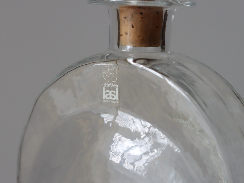 Riihimaen Lasi （リーヒマエンラシ） Nanny Still（ナニー・スティル）Kyynel （キューネル）Bottle H19cm │ 北欧 フィンランド ヴィンテージ 花瓶 ボトル ガラス