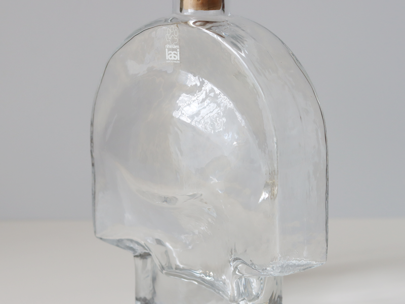 Riihimaen Lasi （リーヒマエンラシ） Nanny Still（ナニー・スティル）Kyynel （キューネル）Bottle H19cm │ 北欧 フィンランド ヴィンテージ 花瓶 ボトル ガラス