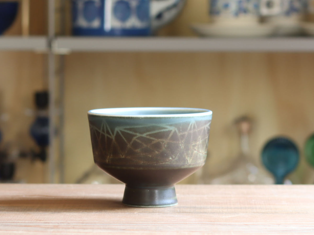 Rörstrand（ロールストランド） 脚付きボウル H8.5cm / Einar Lynge-Ahlberg ｜ 北欧ヴィンテージ スウェーデン