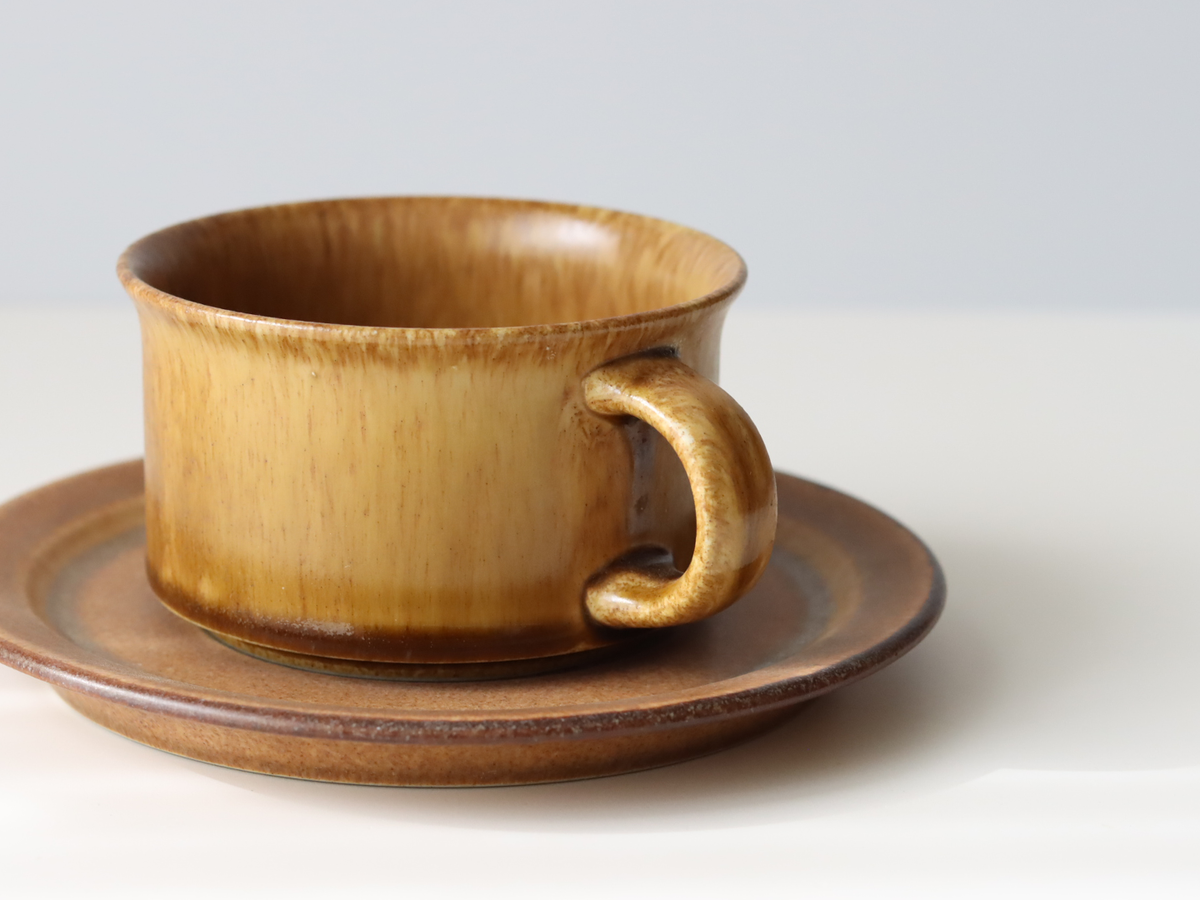 Hoganas Keramik （ホガナス・ケラミック） Sierra（シエッラ） tea cup saucer │ 北欧 スウェーデン ヴィンテージ ティーカップ 陶磁器