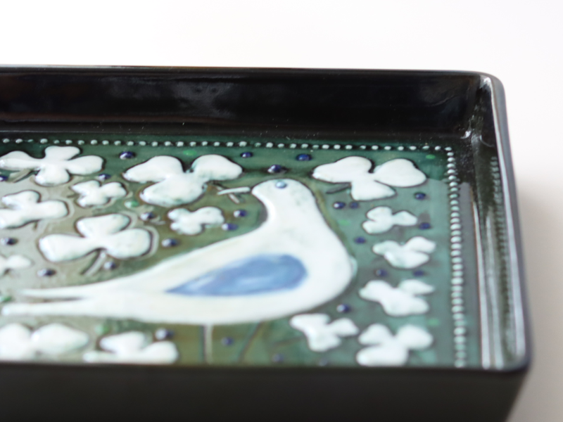 Rörstrand（ロールストランド） Sylvia Leuchovius Brid wall plate 94/800 │ 北欧 スウェーデン ヴィンテージ 鳥の陶板 ウォールプレート