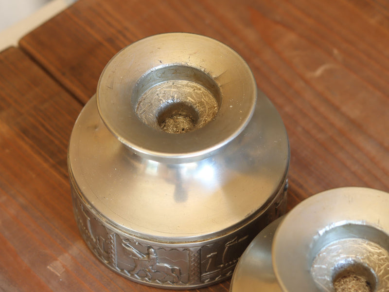 Snorre ヴァイキング文様 ピューター キャンドルホルダー 2631-2632