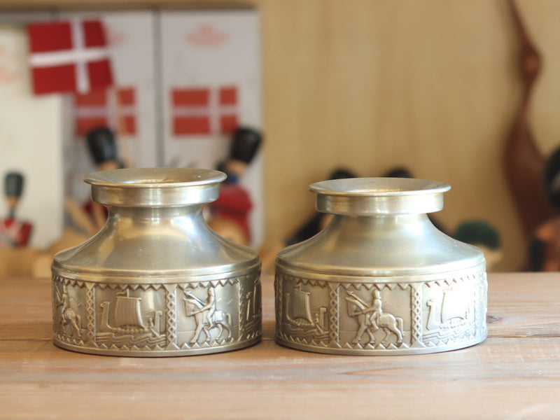 Snorre ヴァイキング文様 ピューター キャンドルホルダー 2631-2632