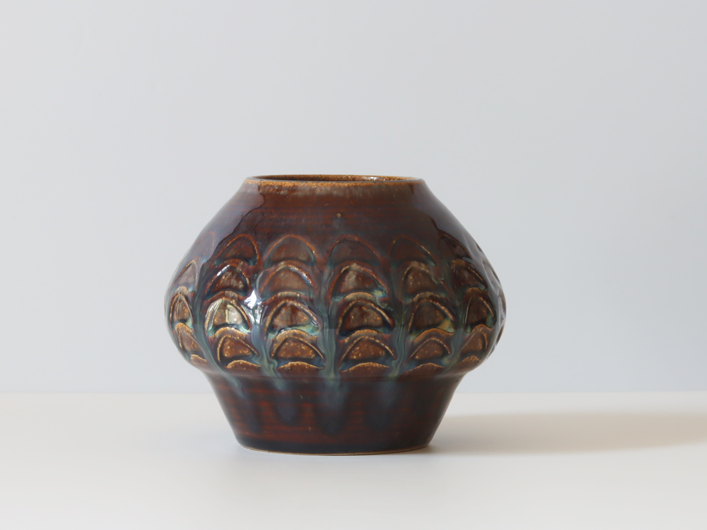 Søholm（スーホルム） フラワーベース H10cm model.3113 ブラウン パープル / Einar Johansen｜北欧ヴィンテージ デンマーク