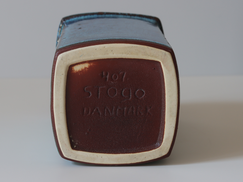 Stogo（ストーゴ） フラワーベース  H16cm model.407 ターコイズ｜北欧ヴィンテージ デンマーク