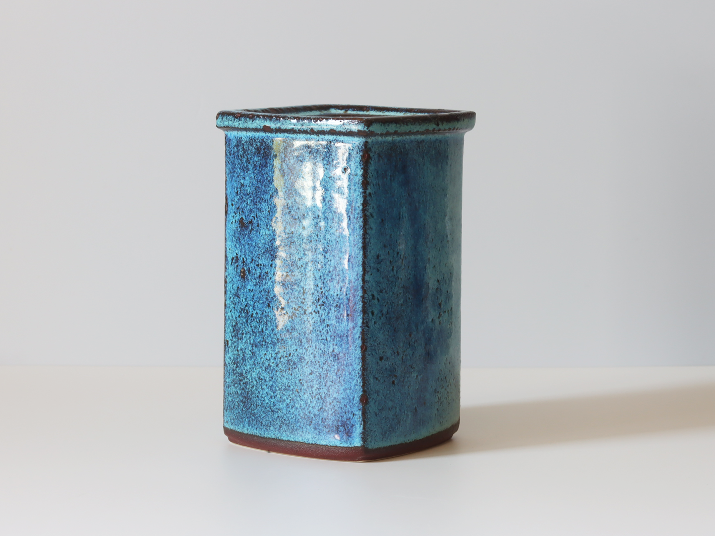 Stogo（ストーゴ） フラワーベース  H16cm model.407 ターコイズ｜北欧ヴィンテージ デンマーク