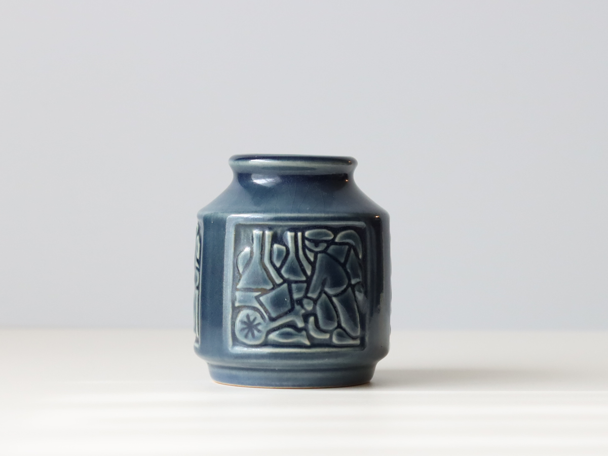 Michael Andersen&son （マイケル・アンダーセン） small vase blue │ 北欧ヴィンテージ デンマーク 花瓶 陶磁器