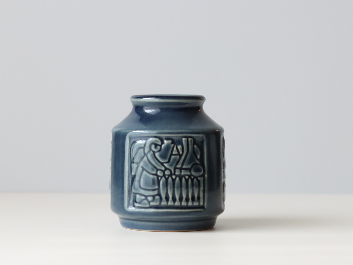 Michael Andersen&son （マイケル・アンダーセン） small vase blue │ 北欧ヴィンテージ デンマーク 花瓶 陶磁器