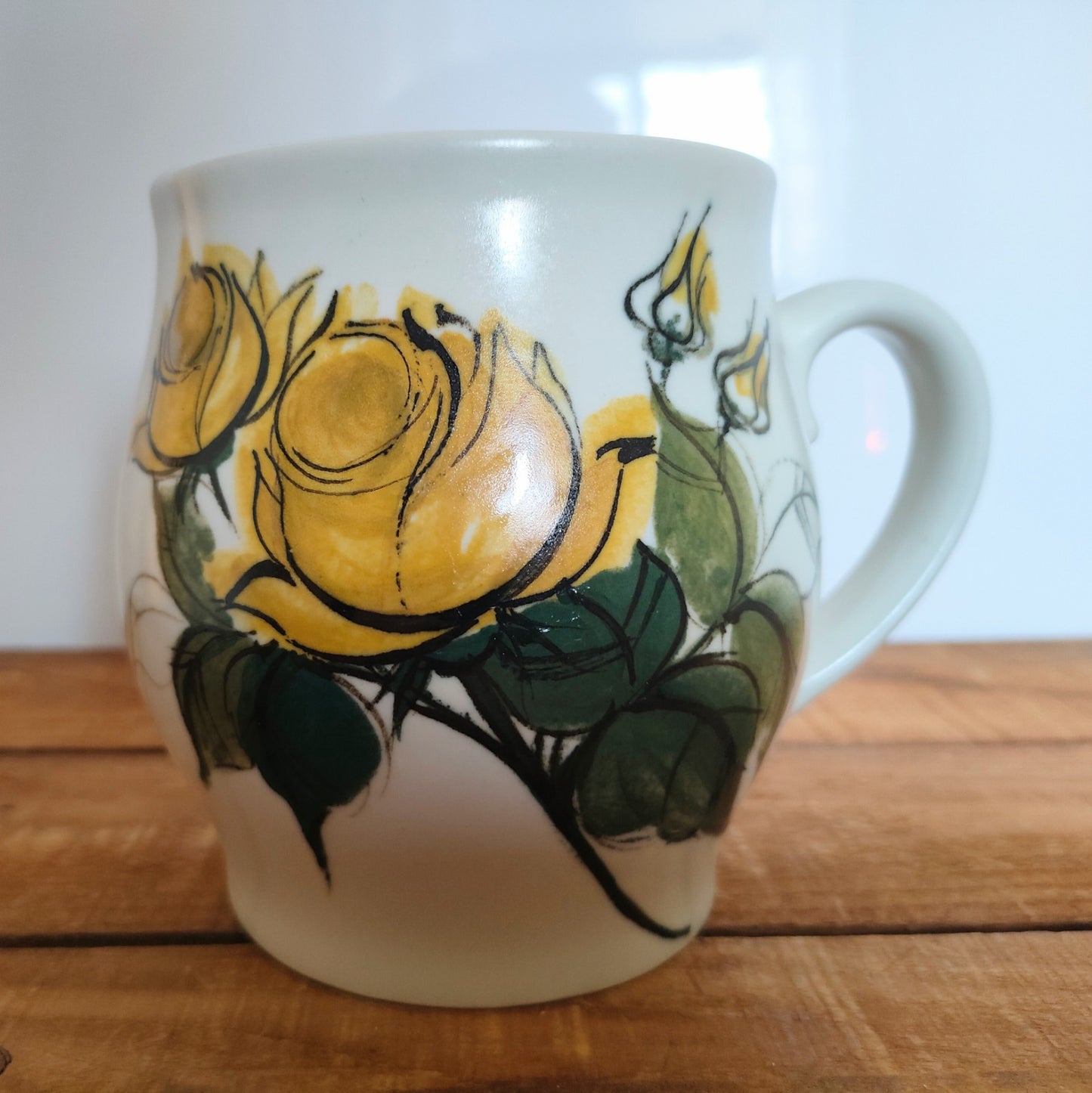 Arabia 'kukka' yellow rose mug
